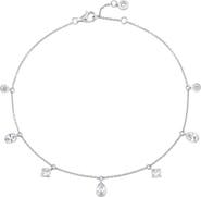 Crislu Multicut Cubic Zirconia Charm Anklet