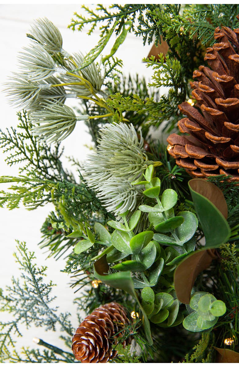 Balsam Hill Cedar Lodge Artificial LED Light Outdoor Garland, Alternate, color,