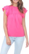 RAIN AND ROSE Ruffle Pleated Shirt