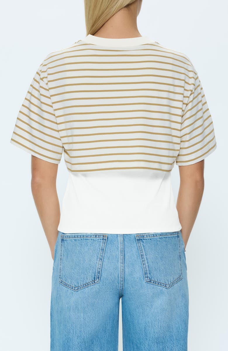 Pistola Camryn Stripe Layered Cotton Top, Alternate, color, Tannin Ecru Stripe