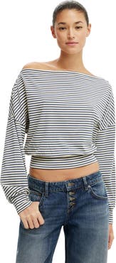 Cotton On Women's Sage Off Shoulder Long Sleeve