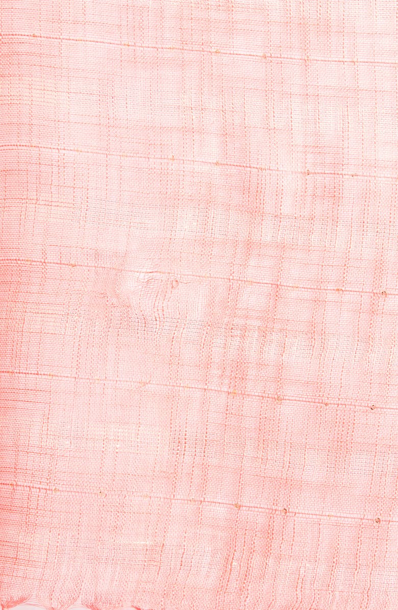 La Fiorentina Sequin Twisted Fringe Scarf, Alternate, color, Coral