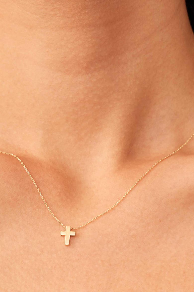 14K Yellow Gold Crossroads Pendant Necklace, Alternate, color, Yellow Gold