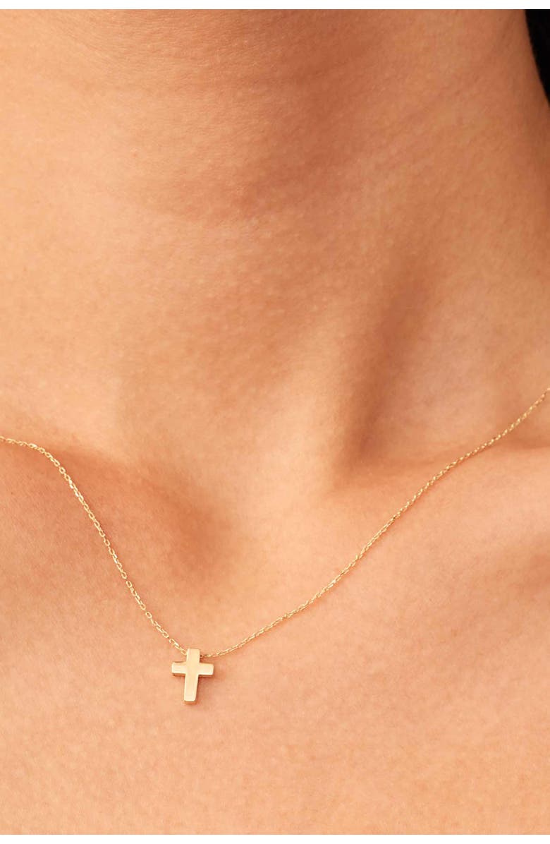 Oradina 14K Yellow Gold Crossroads Pendant Necklace, Alternate, color, Yellow Gold