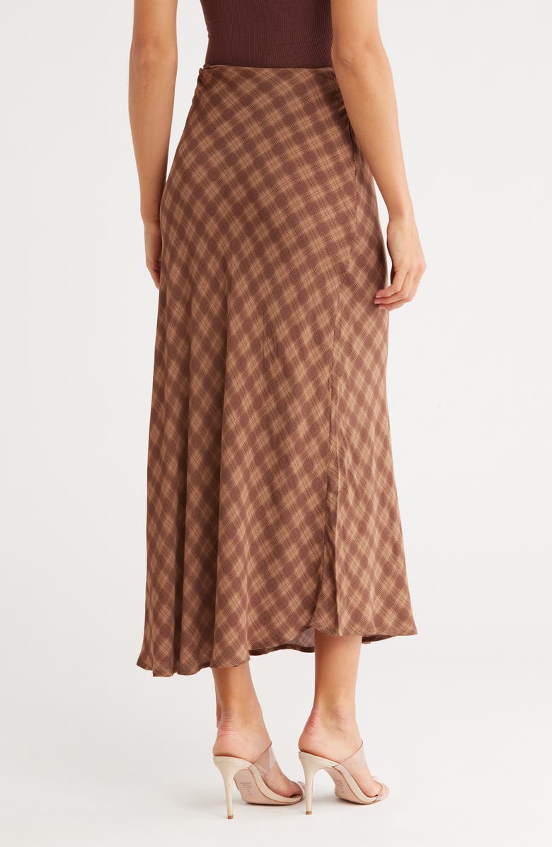 Blu Pepper Print Midi Skirt, Alternate, color, Brown Multi