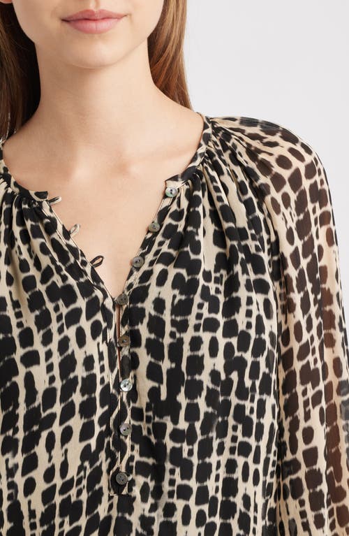 Rails Indi Shibori Spot Peasant Top In Multi