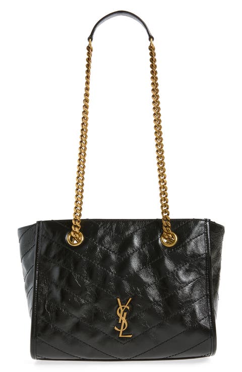 Small Niki Matelassé Leather Shopping Tote