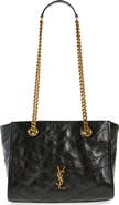 Saint Laurent Small Niki Matelassé Leather Shopping Tote