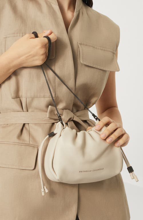 BRUNELLO CUCINELLI BRUNELLO CUCINELLI SOFT LEATHER MINI MELLOW BUCKET BAG