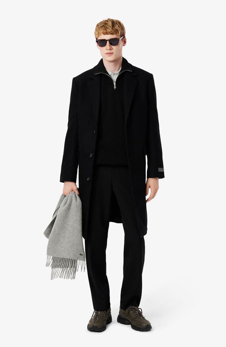 Lacoste Classic Fit Core Quarter Zip Pullover, Alternate, color, Black