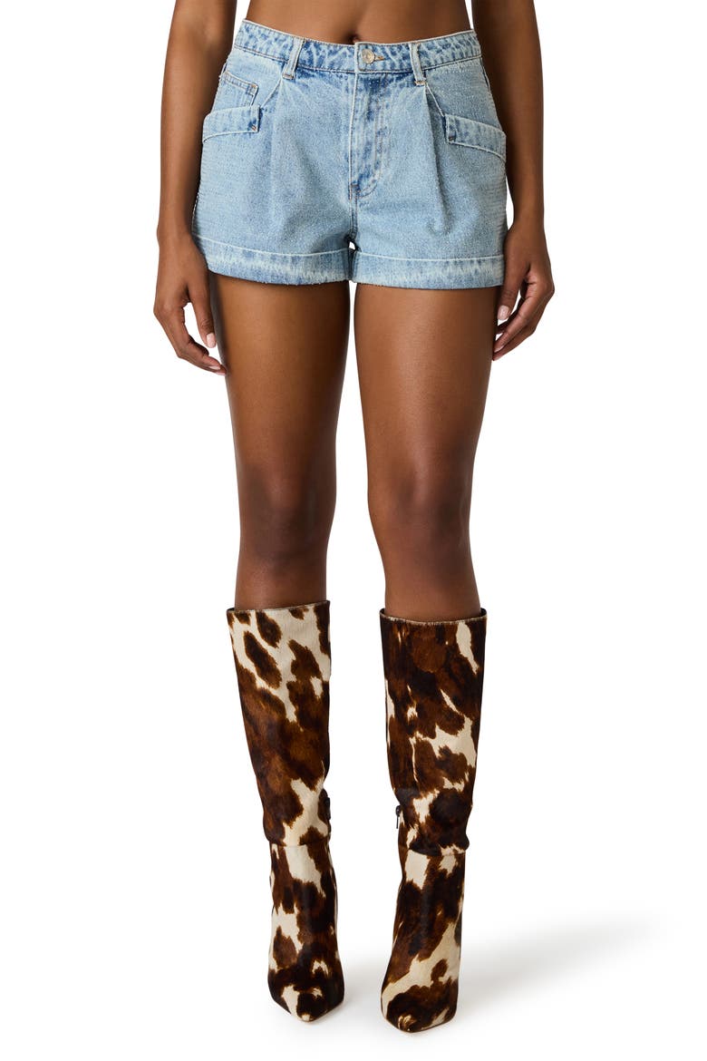 Cici Cuff Denim Short, Main, color, SEABREEZE BLUE