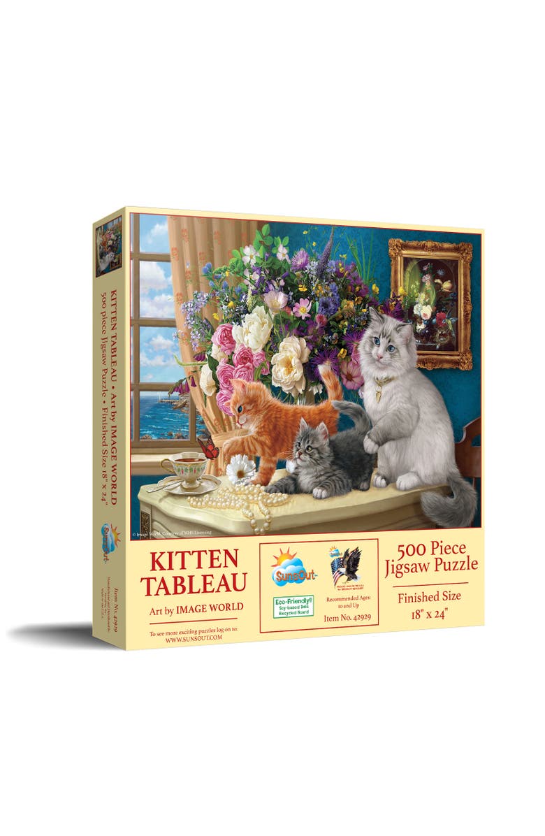 Sunsout Kitten Tableau 500 piece Jigsaw Puzzle for Adults, Main, color, Multicolor
