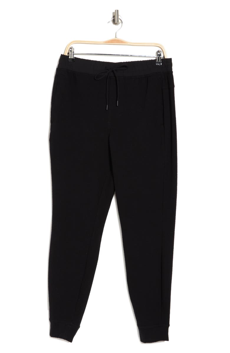 90 DEGREE BY REFLEX Textured Joggers w/ Elasticized Waistband, Alternate, color,
