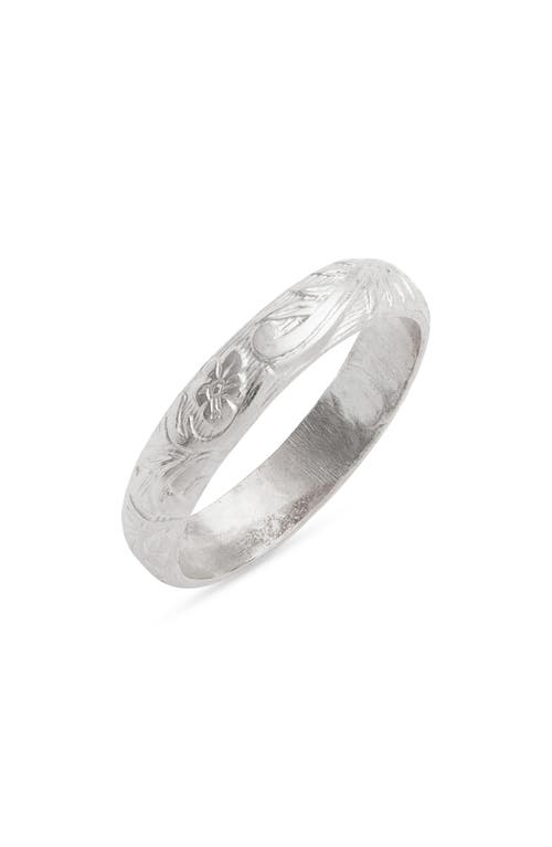 Nashelle Slim Flora Ring In Metallic