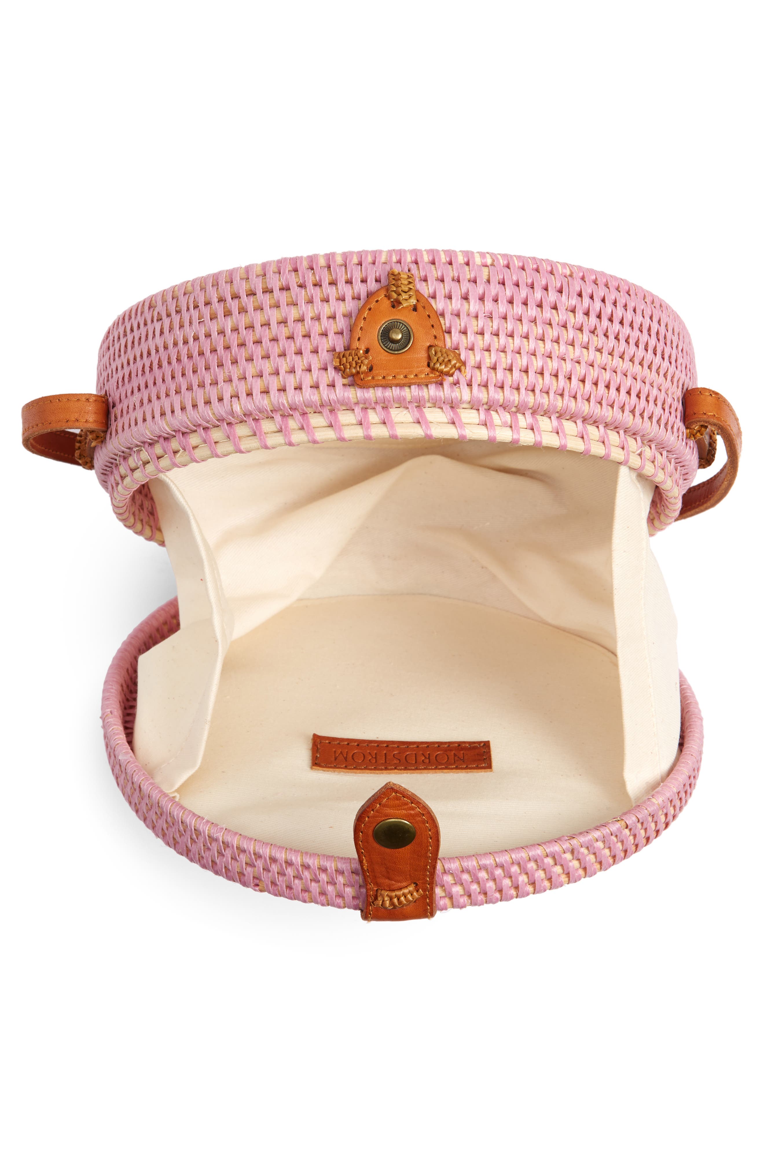 Nordstrom Woven Rattan Canteen Bag, Alternate, color, 