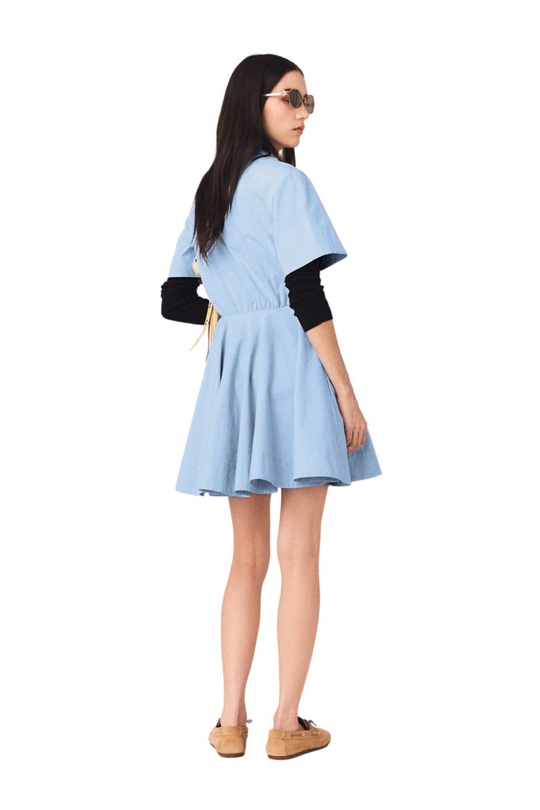Flared shirt dress, Alternate, color, Blue sky