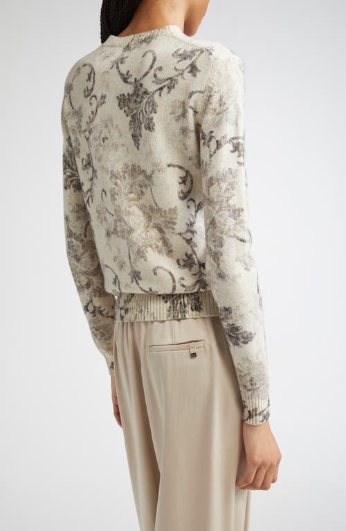 Herno Wool Jumper With Floral Pattern In Animal Print