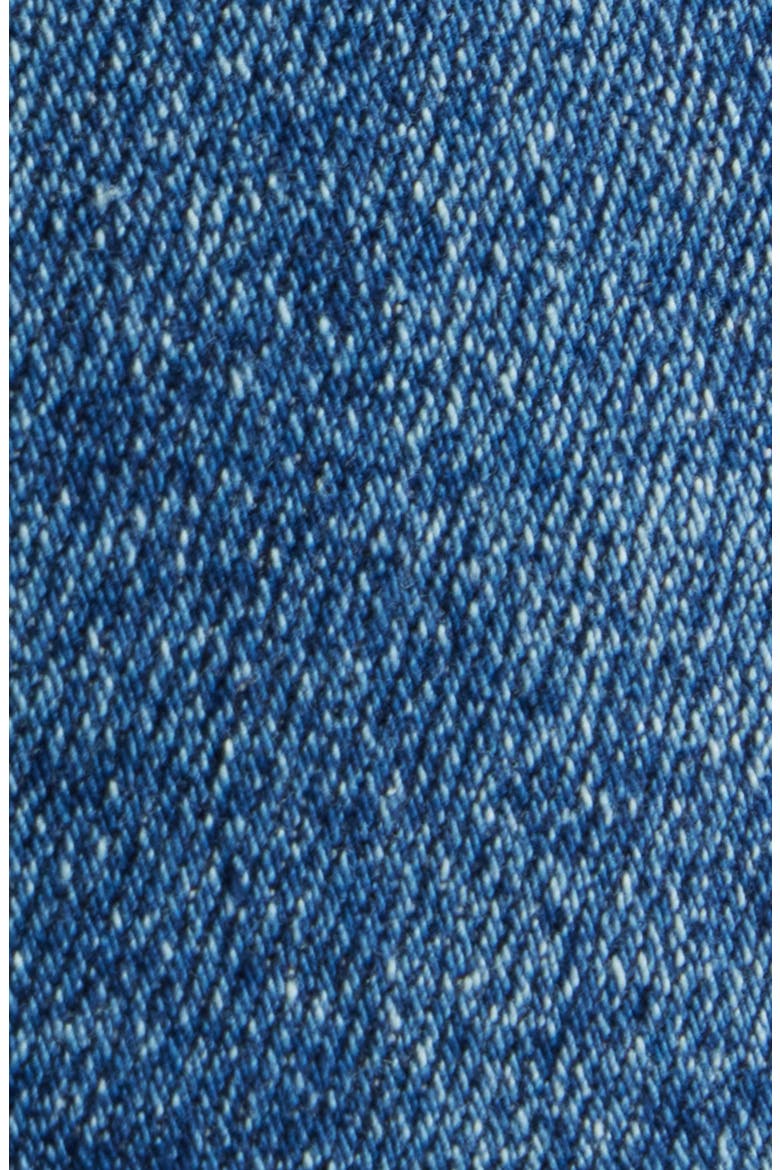 Cuffed Hem Denim Shorts, Alternate, color, DARK BLUE