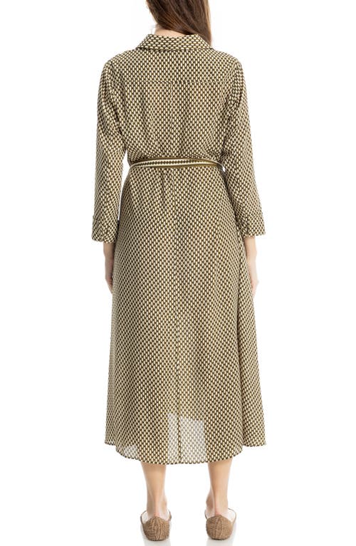 Max Studio Cuffed Sleeve Midi Shirtdress