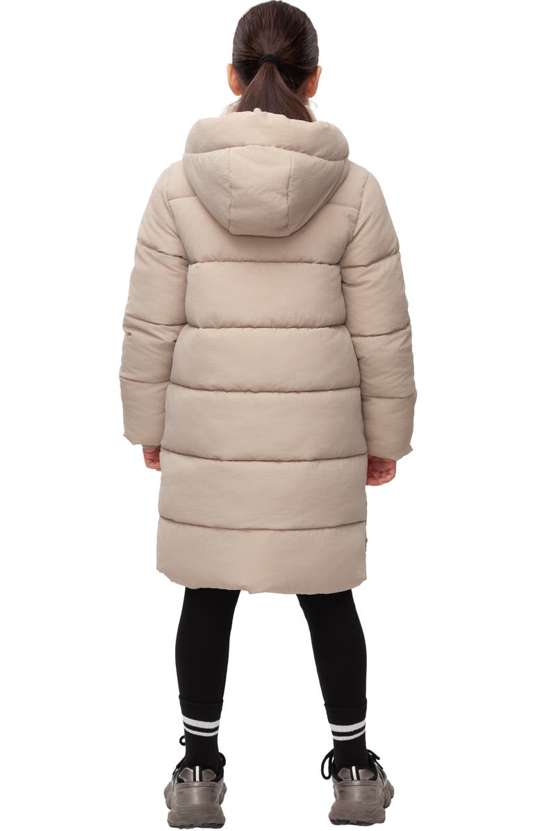 Rokka&Rolla Kids' Knee Length Puffer Coat, Alternate, color, Beige