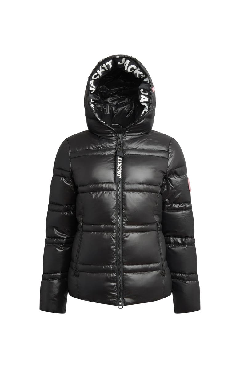 JACK1T R4D Tramline Racer Hooded Puffer Jacket, Alternate, color, Black/Black