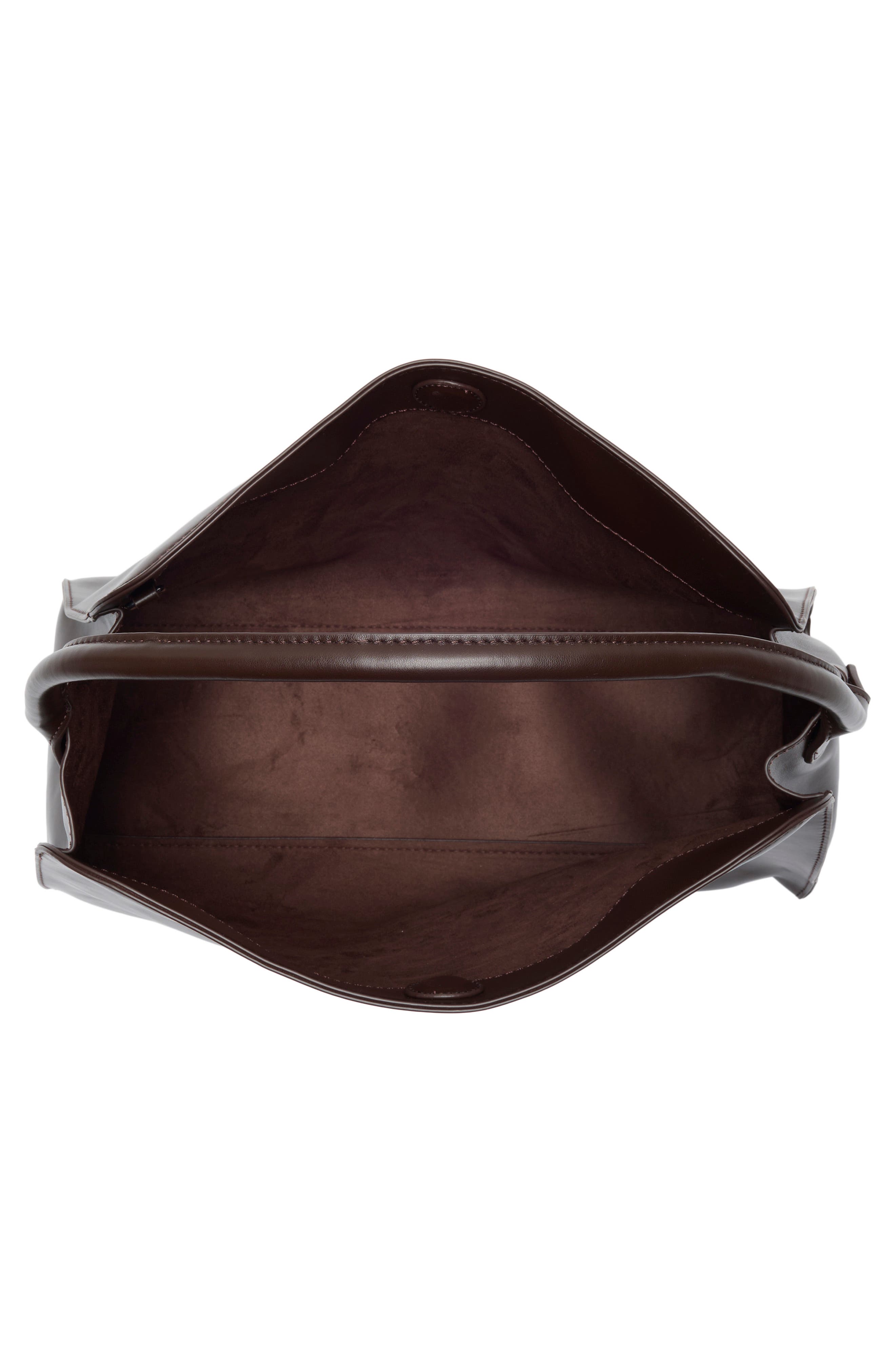 Oversized Faux Leather Tote, Alternate, color, DARK CHOCOLATE