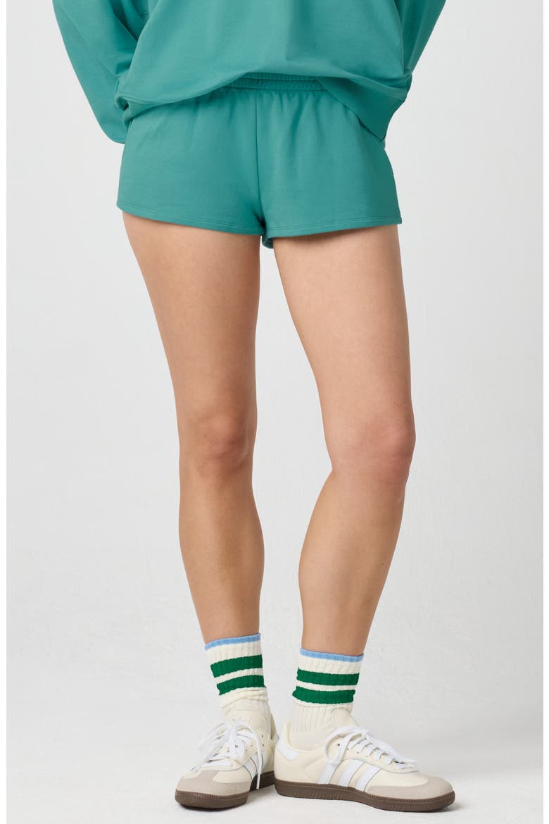 Sporty French Terry Sweat Shorts, Main, color, BRISTOL