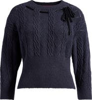 WAYF x Sara Walker Miranda Velvet Pointelle Sweater