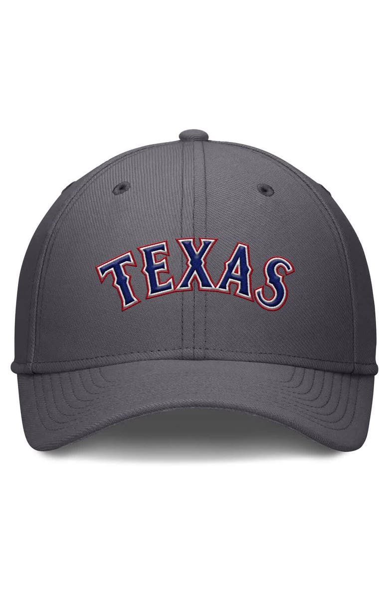 Nike Men's Nike  Gray Texas Rangers Swoosh Performance Flex Hat, Alternate, color, 