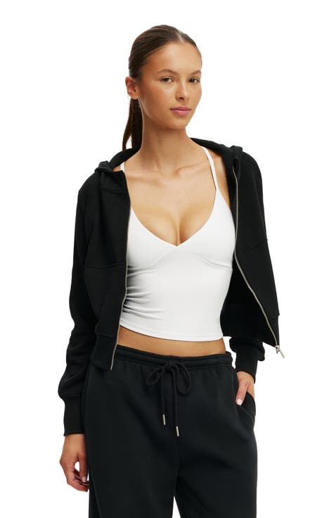 Women's Active Raglan Zip Through Hoodie