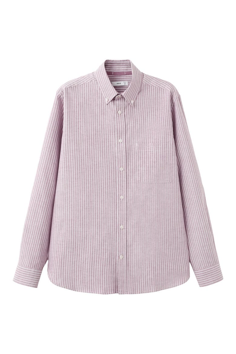 Regular Fit Stripe Button-Down Shirt, Alternate, color, CHERRY