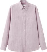 MANGO Regular Fit Stripe Button-Down Shirt