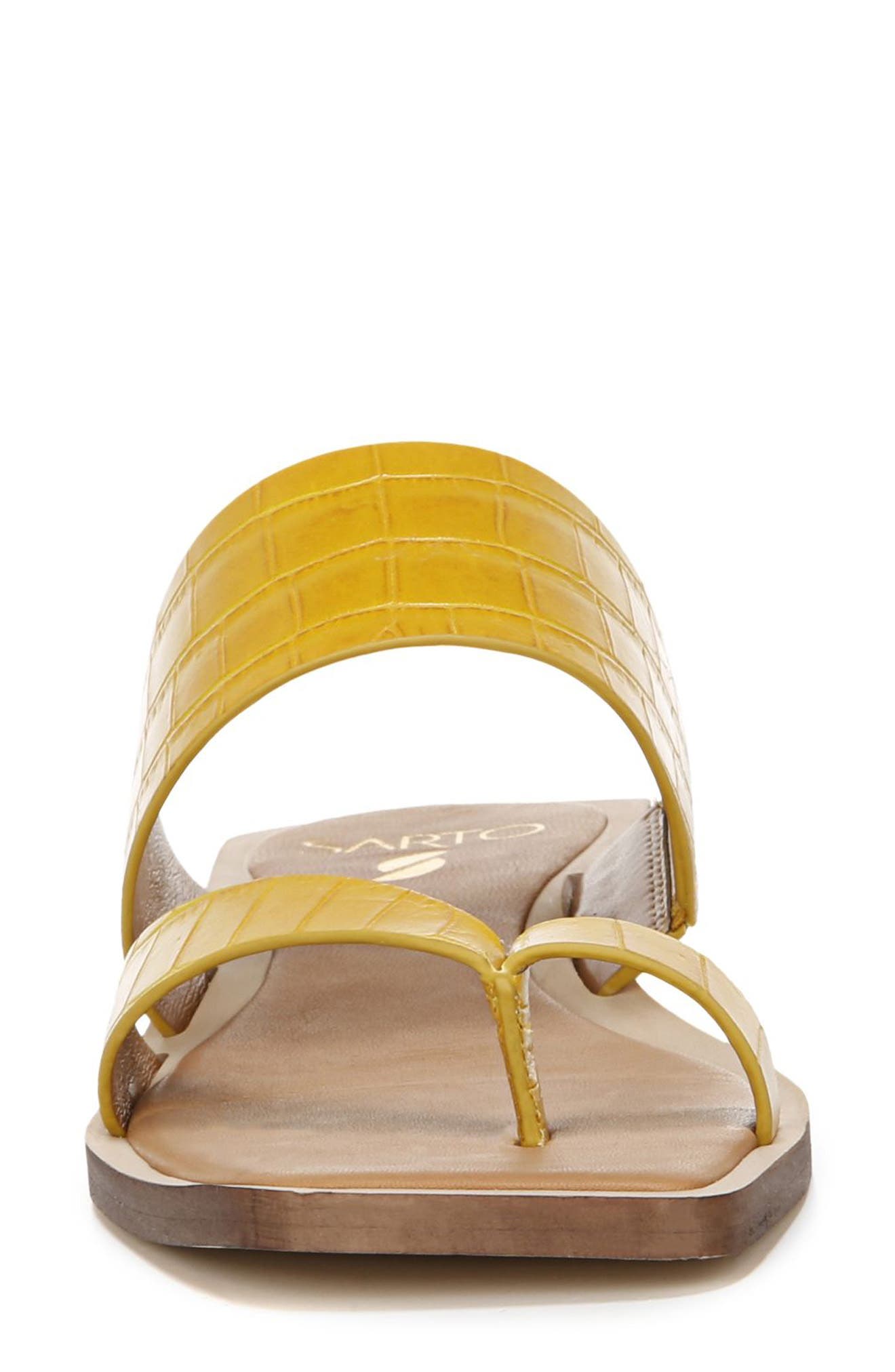 Ediana Slide Sandal, Alternate, color, YELLOW LEATHER