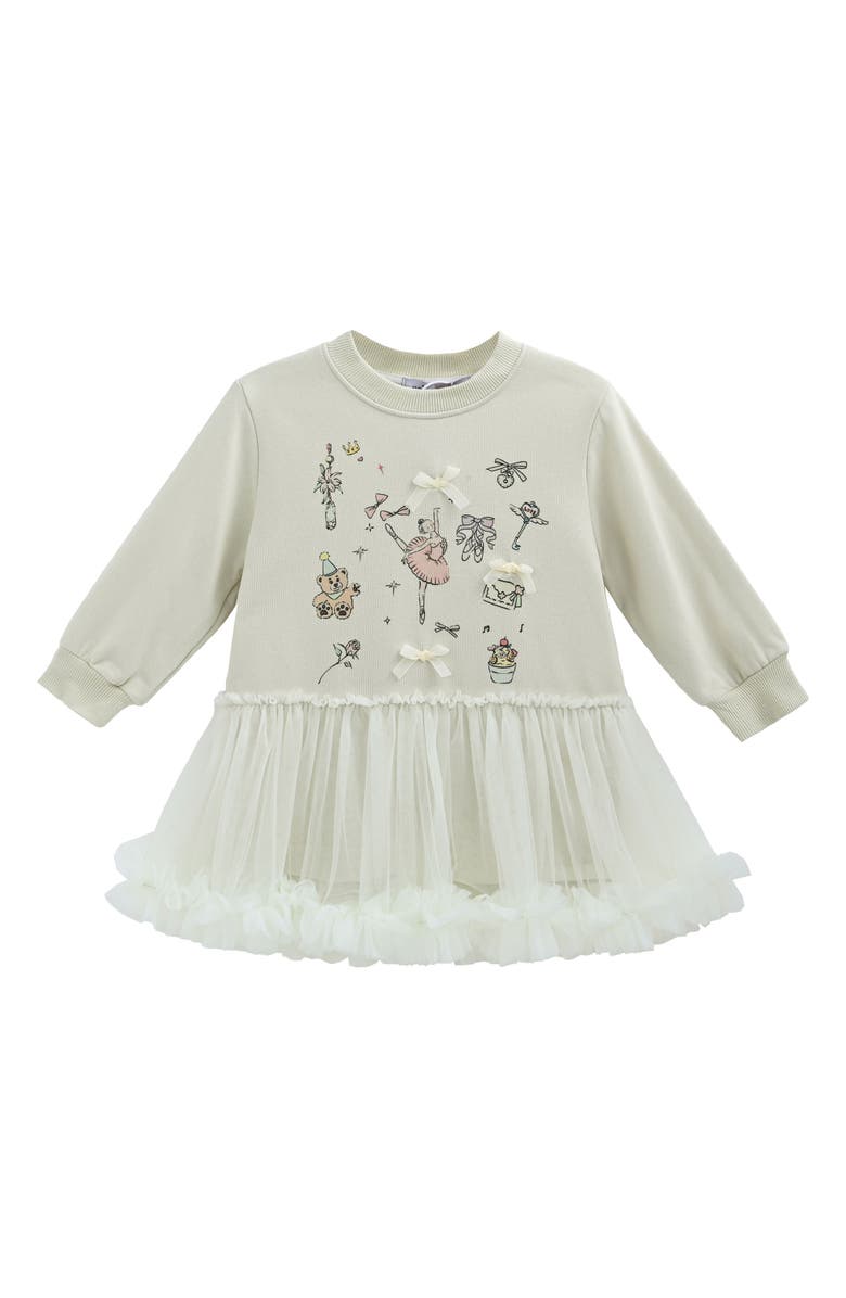 Mimi Tutu Ballet Ruffle Bow Dress, Alternate, color, Mist