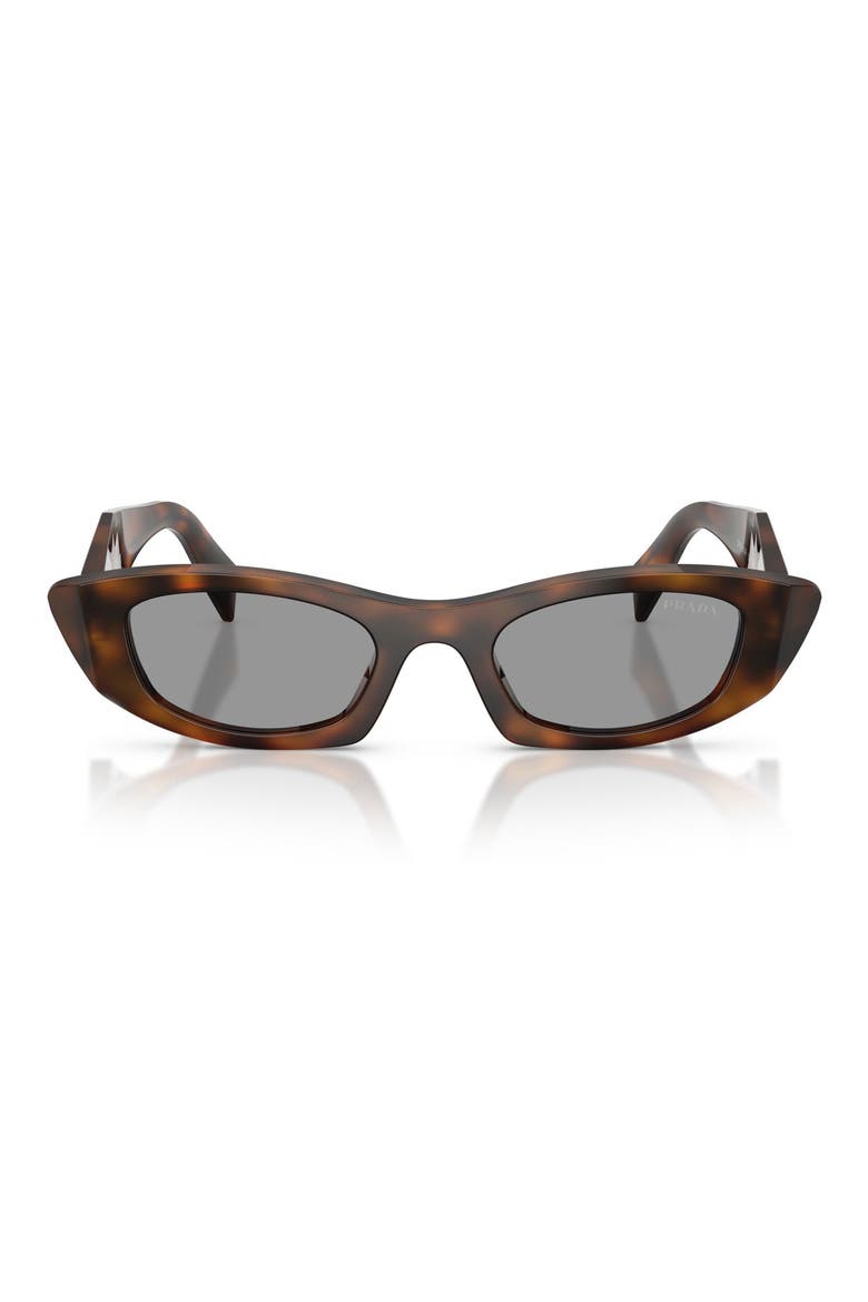 52mm Oval Sunglasses, Main, color, JUNIPER TORTOISE / GREY