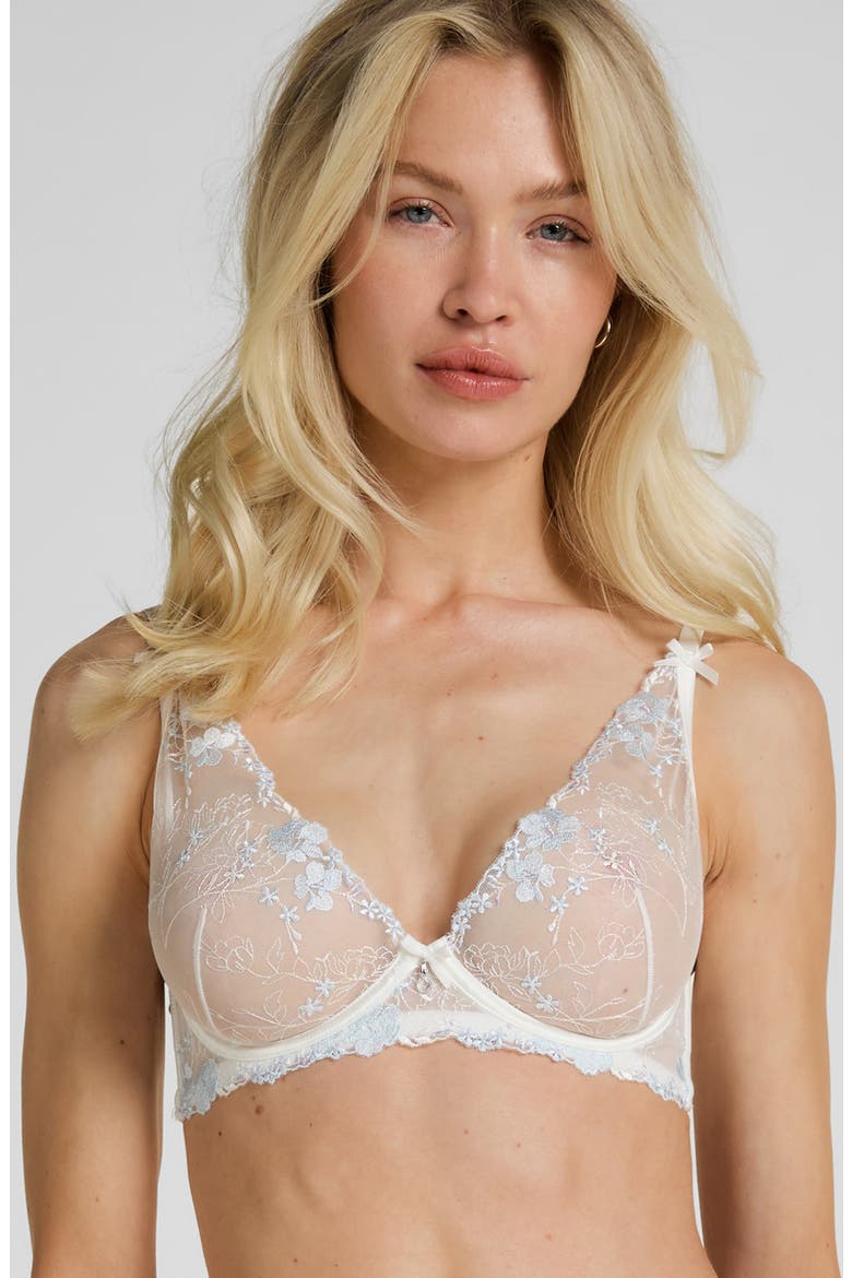 Peonie Lace Underwire Bra, Alternate, color, SNOW WHITE