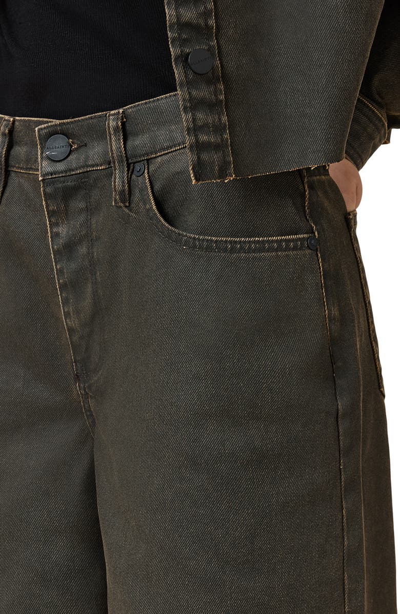 AllSaints Louie Oversize Denim Shorts, Alternate, color, 