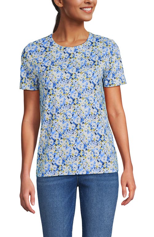 Lands' End Relaxed Supima Cotton Crew Neck T-shirt In Blue
