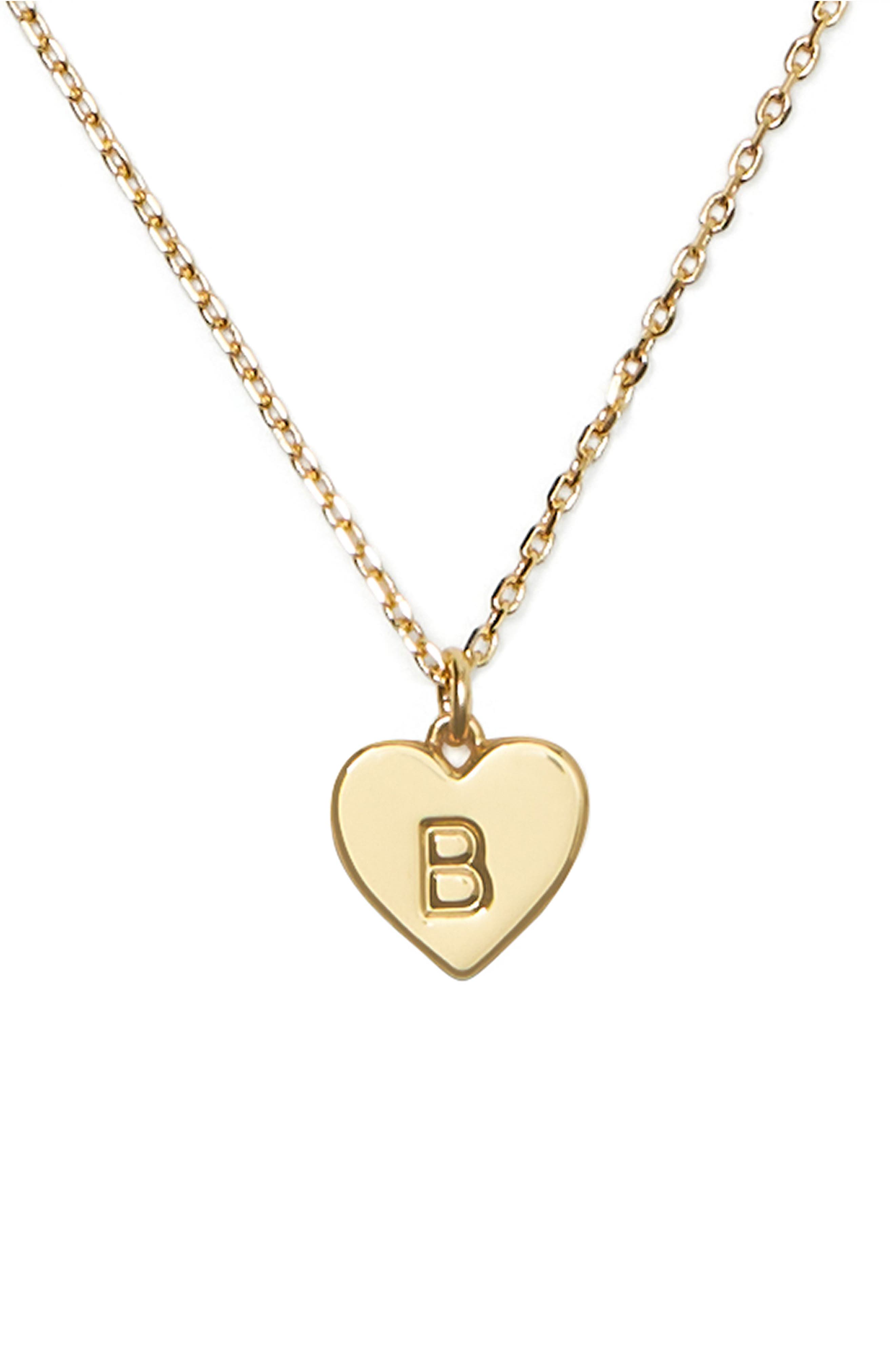 Kate Spade New York initial heart pendant necklace