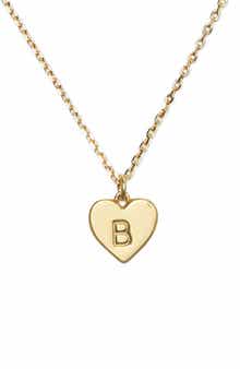Kate Spade New York initial heart pendant necklace