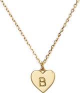 Kate Spade New York initial heart pendant necklace