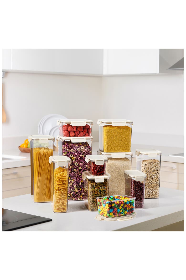 Set of 2 Airtight Food Storage Containers, Alternate, color, NO COLOR