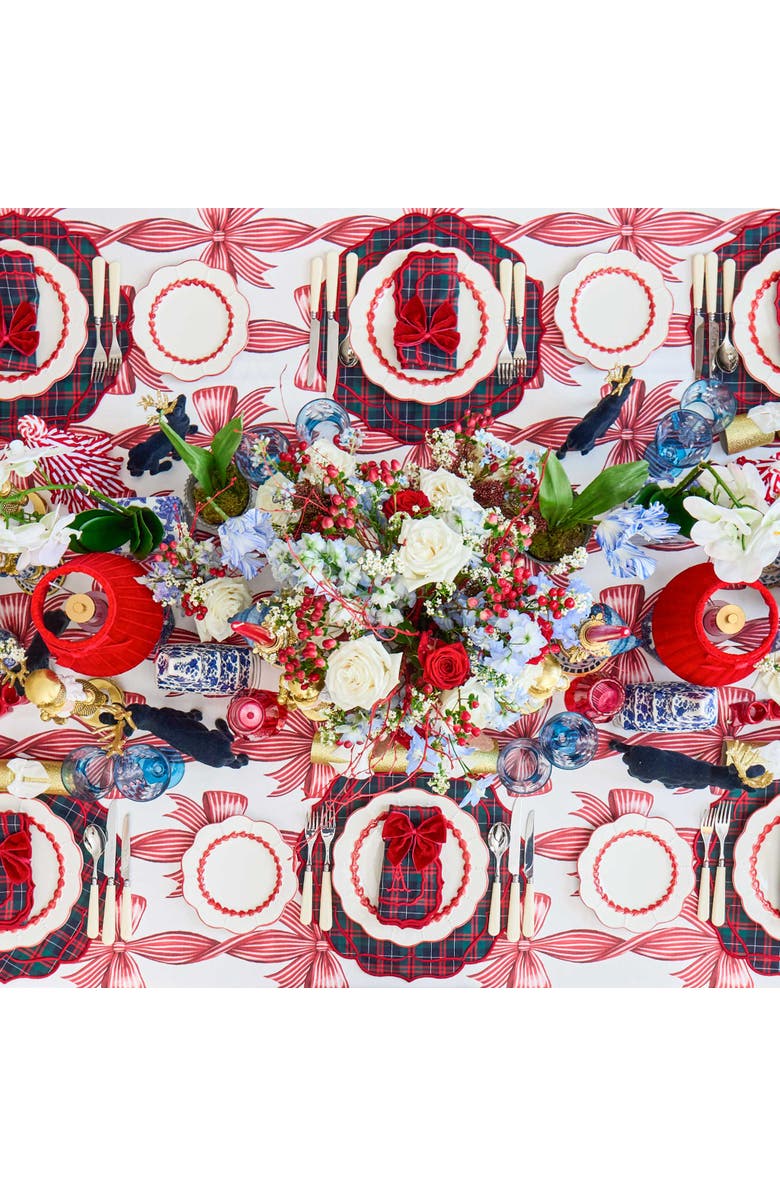 Mrs. Alice Red Laurel Starter Plate, Alternate, color, Red