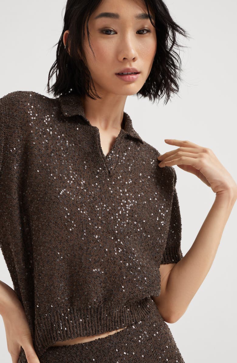 Brunello Cucinelli Dazzling Texture polo, Alternate, color, 