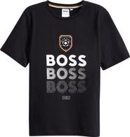 BOSS Kidswear Kids' Short Sleeve Logo Graphic T-Shirt