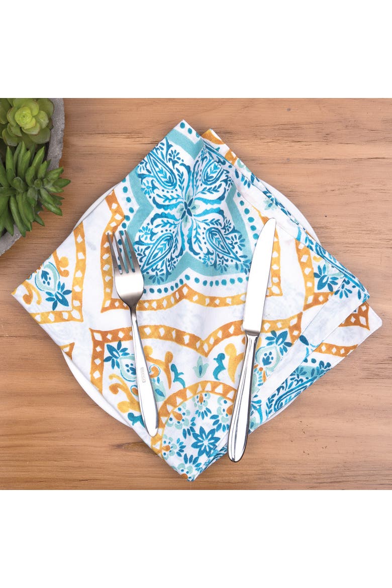 Terrace Medallion Napkin Set of 6, Alternate, color, Blue