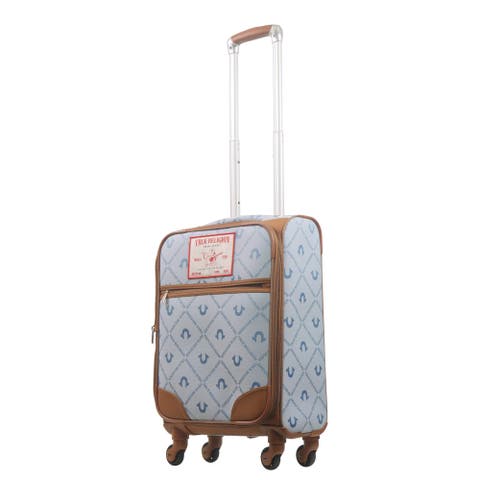 Soft Sided 23" Expandable, Spinner Luggage wiith Ionic logo monogram and Buddha patch