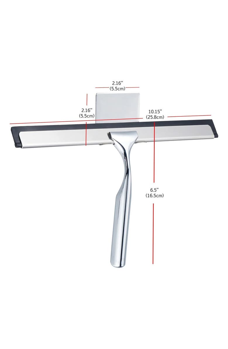 J AND V TEXTILES 2-Pack Shower Squeegees, Alternate, color, Silver