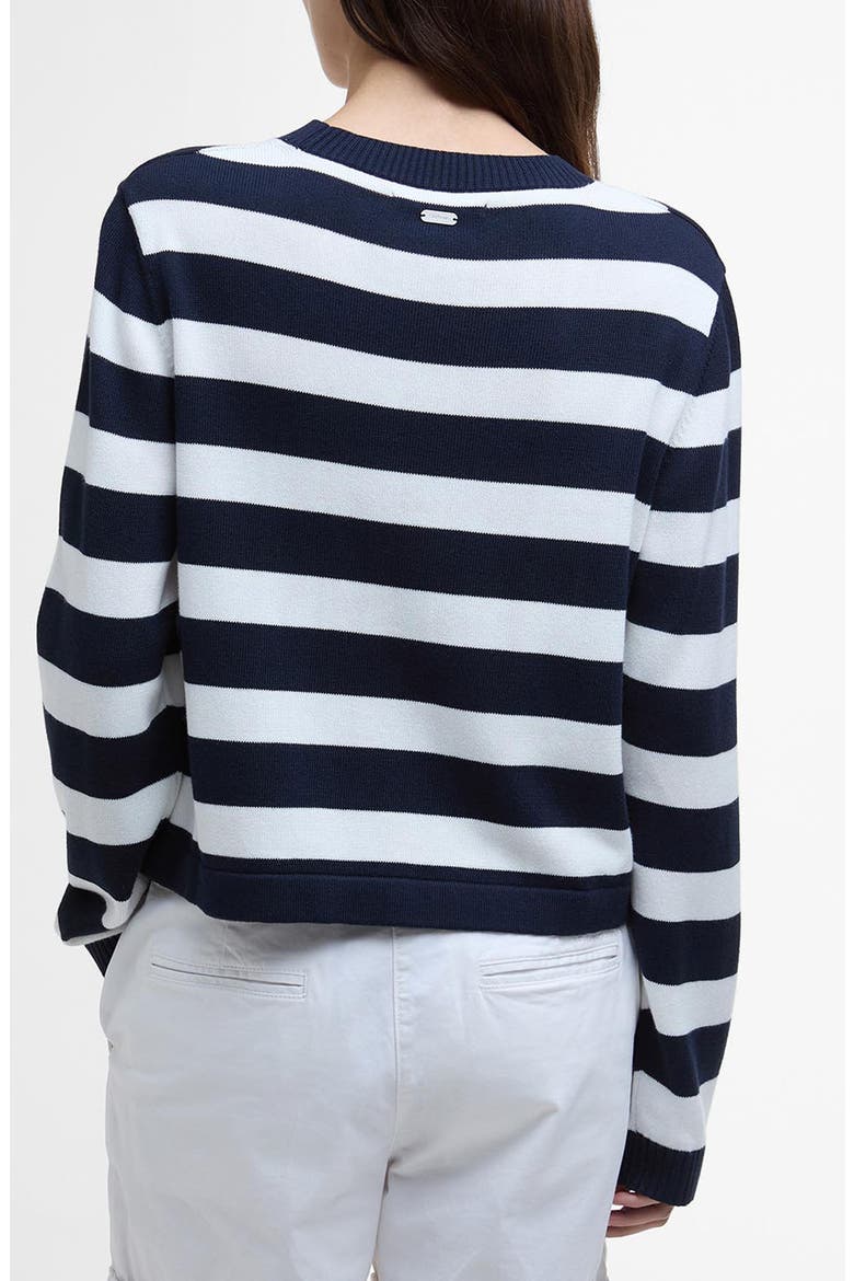 Bronya Stripe Cotton Blend Sweater, Alternate, color, NAVY
