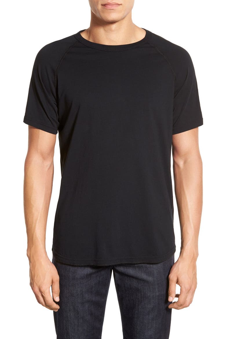 Lightweight Jersey Raglan T-Shirt, Main, color, BLACK